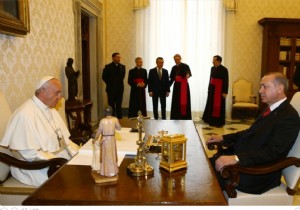 Cumhurbakan Erdoan Vatikan da Papa ile Grt